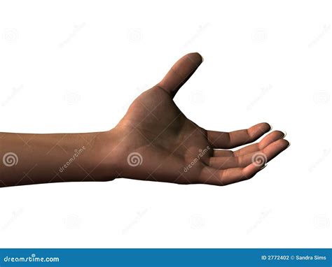 outstretched left hand stock photography image