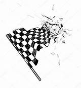 Flag Checkered Vector Sketch Drawing Coloring Dynamic Racing Style Template Getdrawings sketch template