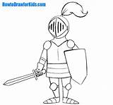 Knight Draw Kids Drawing Step Ready Paint Leave Next sketch template