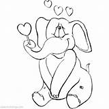 Coloring Pages Valentines Elephant Valentine Heart Cute Printable Xcolorings Top 1024px 74k Resolution Info Type  Size Jpeg sketch template