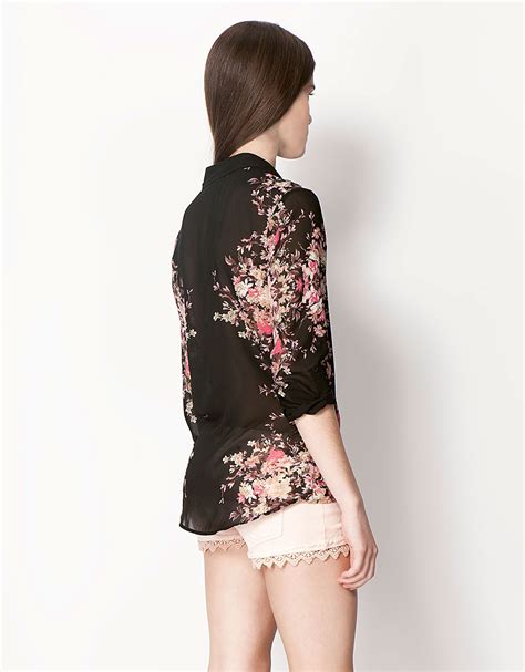 bershka holland shirt bsk met bloemenprint doorzichtige blouse modieuze outfits mode