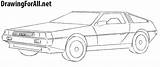 Delorean Draw Dmc Drawing Car Side Drawingforall Unusual Ayvazyan Stepan Tutorials Cars Posted Window sketch template