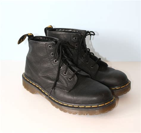 martens boots vintage black leather dr  groovyluvvintage