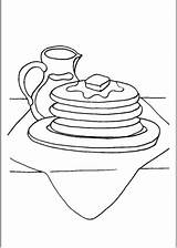 Pancakes Coloring Syrup sketch template