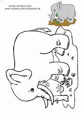 Vorlagen Elefant Tiere sketch template