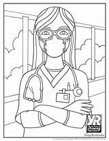 Healthcare Worker Coloringpage sketch template