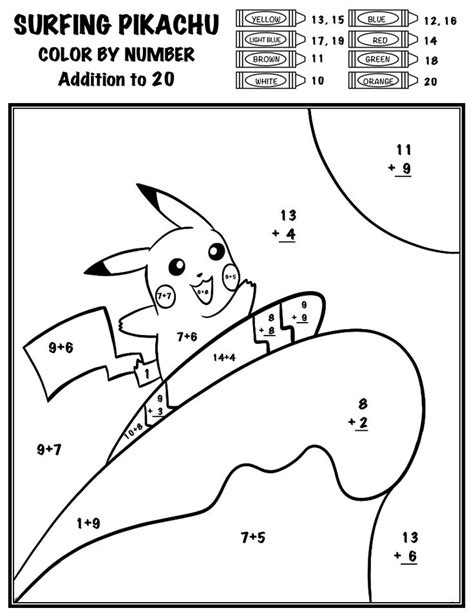 pokemon color  number add subtract multiply divide surfing