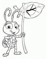 Coloring Bugs Life Pages Kids Bug Color Characters Disney Printable sketch template