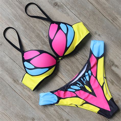 hot sale colorful backless swimwear women striking swimsuit bikinis set