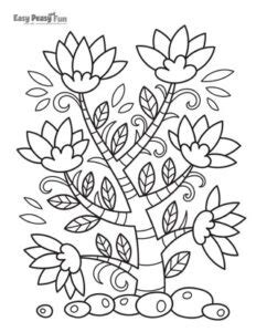 flower coloring pages  printable sheets easy peasy  fun