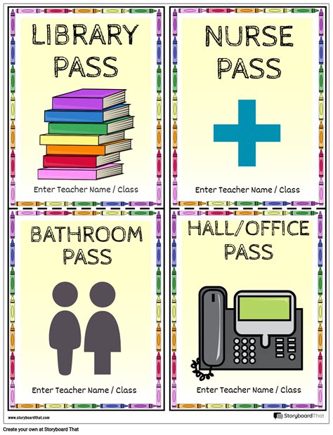 template  school office pass