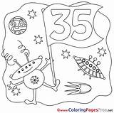 Colouring Birthday Happy Space Years Coloring Pages Sheet Title sketch template