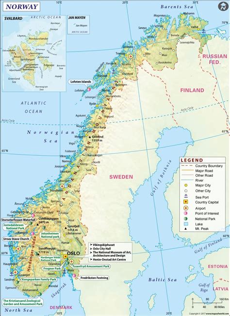 amazoncom norway map      office products