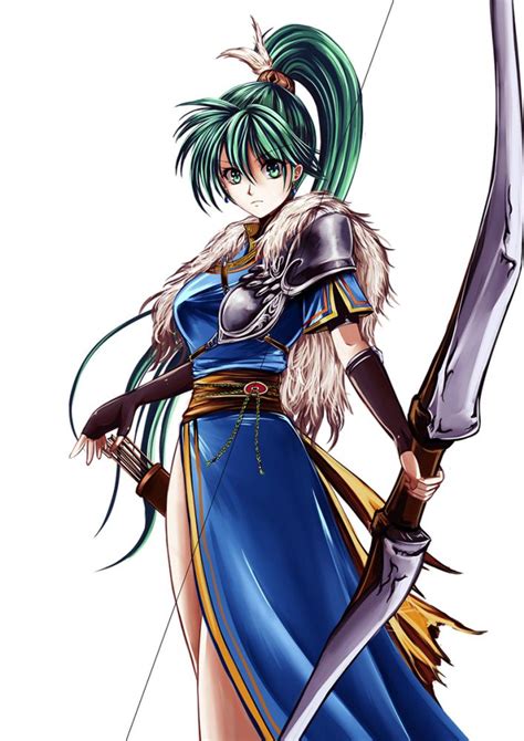 green bow lyn fire emblem by wingr hentai foundry