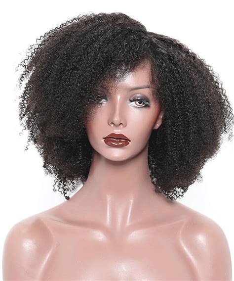 msbuy hair wigs afro kinky curly full lace human hair wigs  black women natural texture pre