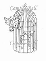 Birdcage sketch template