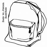 Backpack Coloring Pages Study Color sketch template