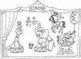 Circus Coloring Animals Pages Printable sketch template