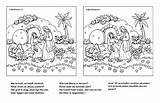Pasen Verschillen Zoek Jezus Bijbelidee Bijbel Differences Coloring Risen Activiteiten Lent Sees sketch template