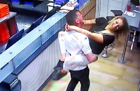 Cctv Shows Moment Dominos Couple Romp In Pizza Takeaway