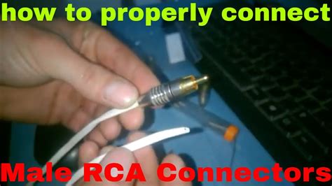 properly connect rca male connectors youtube