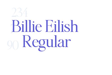 billie eilish regular font