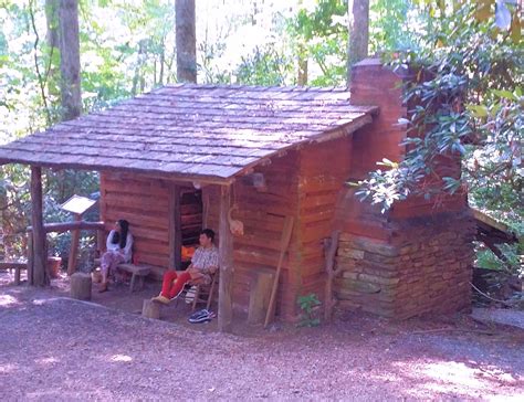 oconaluftee indian village at cherokee nc july 2018 old style
