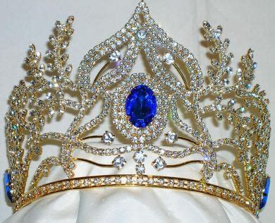 beauty pageant rhinestone queen ceremonial gold crown tiara