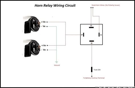 air horn train horn wiring diagram  relay collection