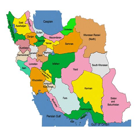 iran states map