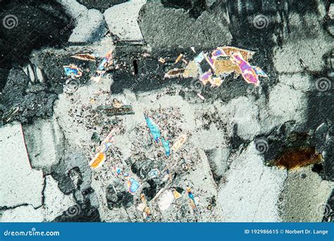 granite rock   microscope stock image image  feldspar