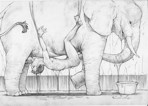 rule 34 anal belly riding black and white bondage bound bucket duo elephant enema fellatio