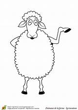 Mouton Animaux Ferme Coloriage Debout Hugolescargot Imprimer Depuis sketch template