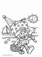Coloring Pages Strawberry Shortcake Cartoon Color Printable Character Characters Book Kids Sheet Sheets Vintage Print sketch template