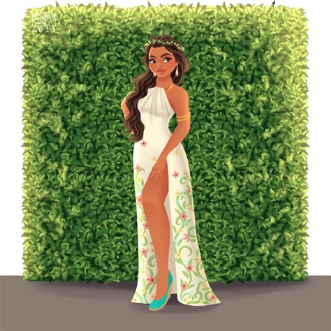 Moana As A Bride Best Disney Princess Fan Art Popsugar