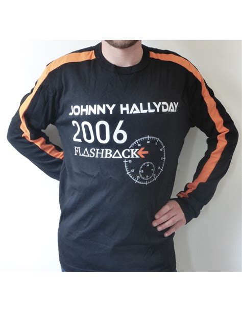 shirt johnny hallyday flashback  manches longues officiel rock