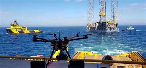 oil platform drone inspection aerial ndt drone inspection