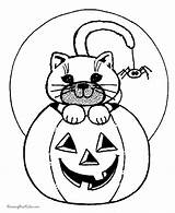 Halloween Coloring Pages Kids Color Printable Print Cat Sheets Dog Printables Easy Pumpkin Witch Pumpkins Sheet Spider Spiders Google Cute sketch template