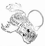 Fish Angler Coloring Pages Bone Drawing Skeleton Sea Anatomi Color Getdrawings Adult Getcolorings Place sketch template