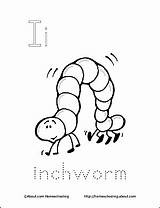 Inchworm Letter Coloring Pages Printable Preschool Letters Activities Ii Crafts Itchy Book Alphabet Worksheets Learning Sheets Phonics Worm Printables Template sketch template