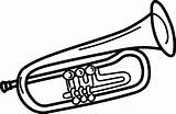 Trumpet Trompete Linie Vektor Clipground Sketch sketch template