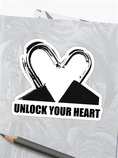 Unlock Icon Sticker Car Window Vinyl Decal Love Heart Lock