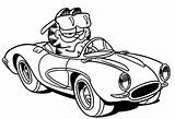 Coloring Garfield Pages Cat Driving Car Color sketch template