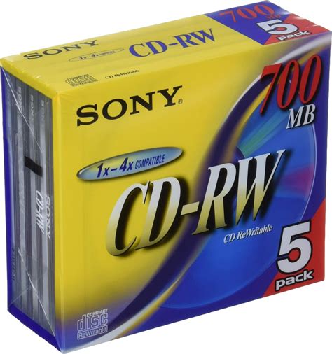 Amazon Sony Cd Rwメディア 700mb 5p 10mmケース 5cdrw700d ソニー Sony Cd Rw 通販