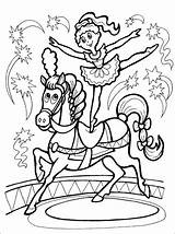 Circo Pintar Animais Cavalos Cirque Coloriage sketch template