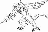 Wyvern Coloring Template sketch template
