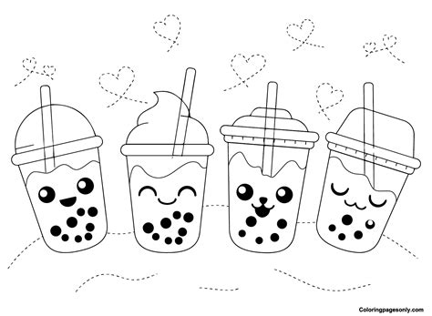 cute boba tea coloring page coloring pages   porn website