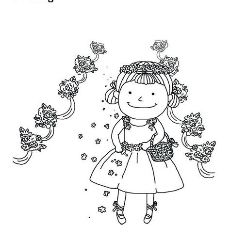 flower girl coloring book flower girl coloring book page pleasing