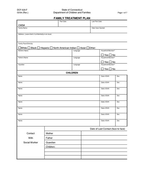 treatment plan templates  word excel