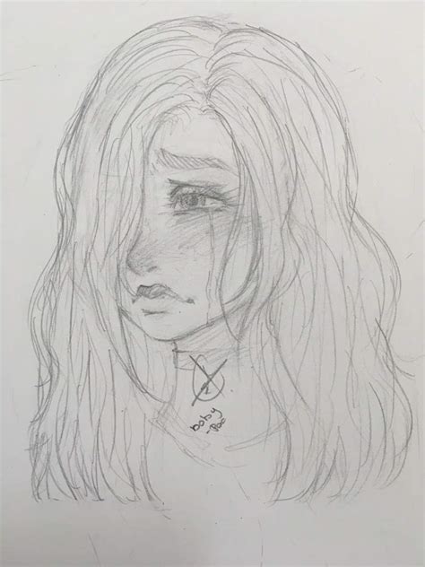 girl crying drawing artatanime amino